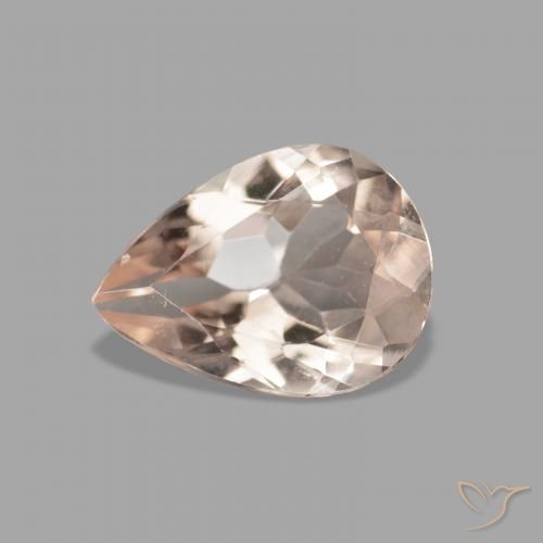 0.83ct 天然 Medium Light-Pink モルガナイト, 洋梨の形, VVS