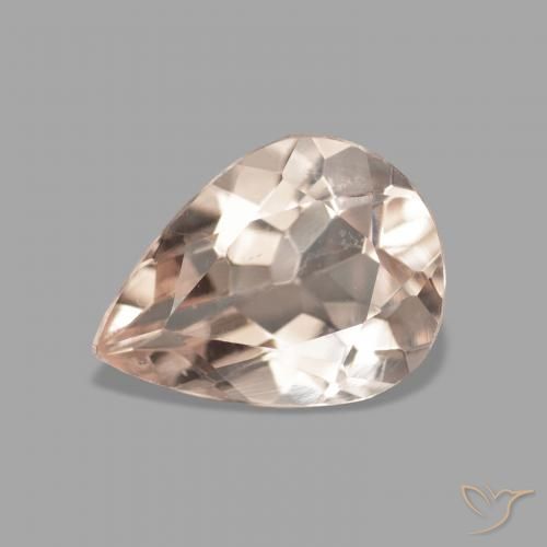 0.95ct 天然 ミディアムピンク モルガナイト, 洋梨の形, VVS