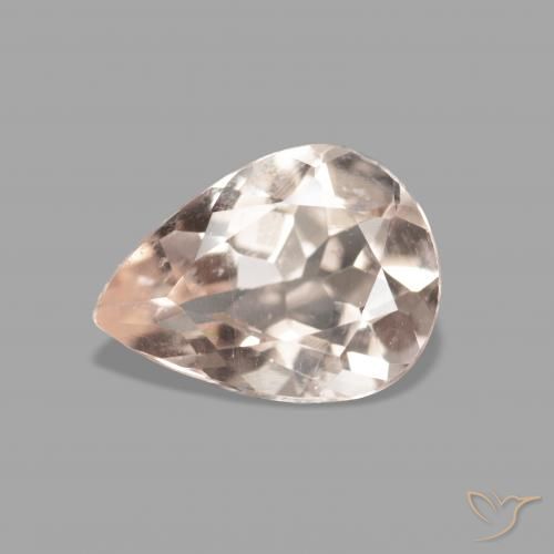 0.83ct 天然 ミディアムピンク モルガナイト, 洋梨の形, VVS