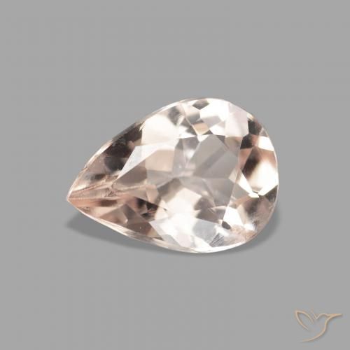 0.78ct 天然 Medium Light-Pink モルガナイト, 洋梨の形, VVS