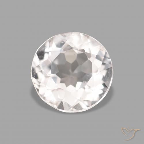 0.64ct 天然 非常に薄いピンク モルガナイト, ラウンド, VVS