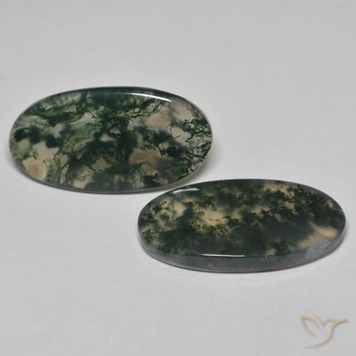 Shop natural 24.09ct マルチカラー モスアゲート gems, 楕円形, from インド at GemSelect. In stock, global shipping!
