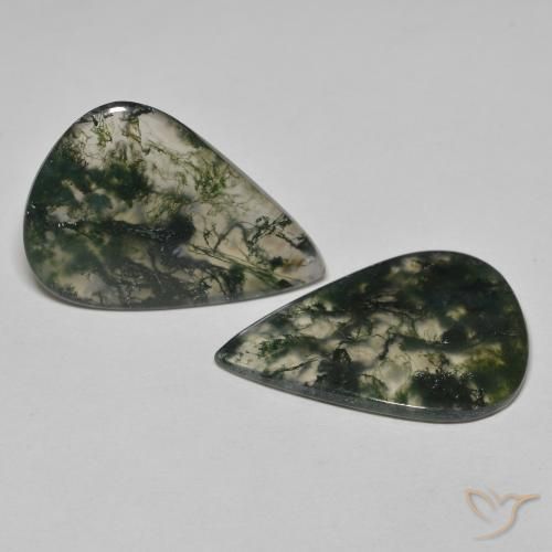 Shop natural 21.96ct マルチカラー モスアゲート gems, 洋梨の形, from インド at GemSelect. In stock, global shipping!