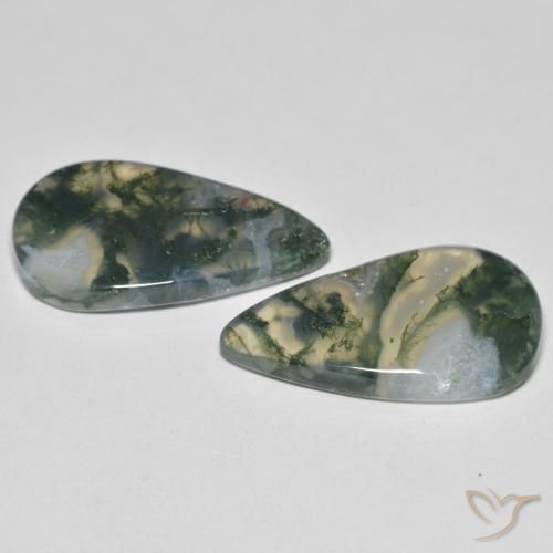 Shop natural 23.83ct マルチカラー モスアゲート gems, 洋梨の形, from インド at GemSelect. In stock, global shipping!