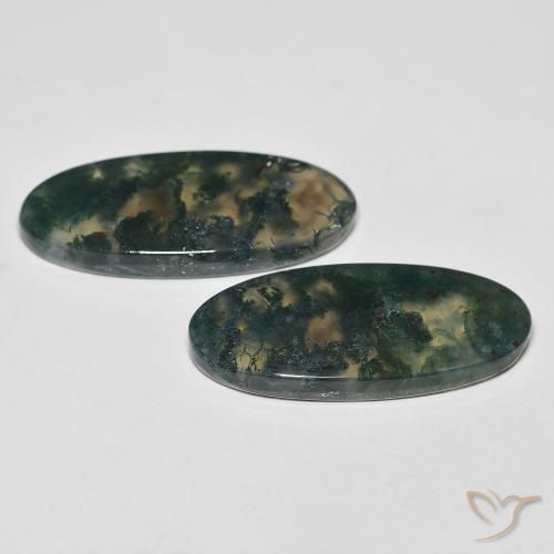 Shop natural 29.52ct マルチカラー モスアゲート gems, 楕円形, from インド at GemSelect. In stock, global shipping!
