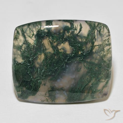 27.23ct 天然 マルチカラー モスアゲート, クッション, オペーク