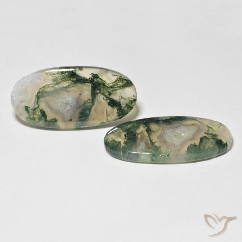 Shop natural 30.74ct マルチカラー モスアゲート gems, 楕円形, from インド at GemSelect. In stock, global shipping!