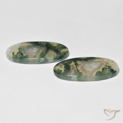 Shop natural 30.74ct マルチカラー モスアゲート gems, 楕円形, from インド at GemSelect. In stock, global shipping!