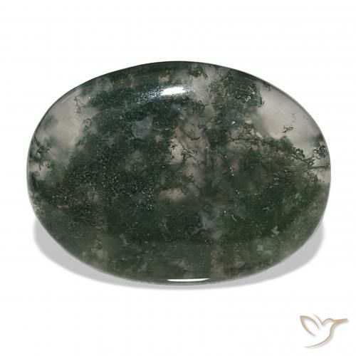 39.60ct マルチカラー モスアゲート, 楕円形, 半透明