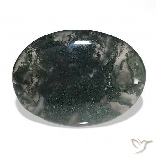 36.54ct マルチカラー モスアゲート, 楕円形, 半透明