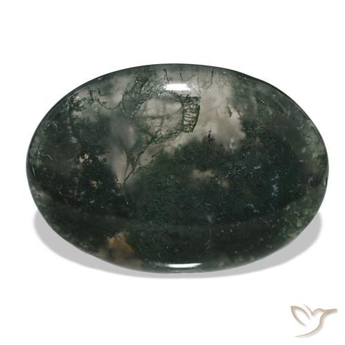 58.50ct マルチカラー モスアゲート, 楕円形, 半透明