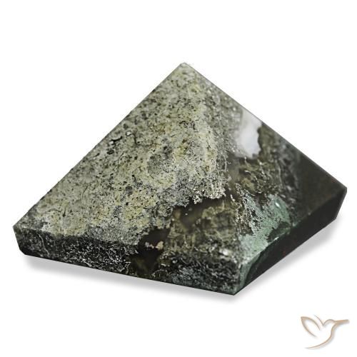 85.25カラットの天然フォレストグリーンモスアゲート、四角形、オペーク