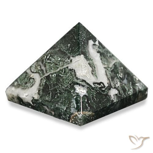 89.34カラットの天然ダークグリーンモスアゲート、四角形、オペーク