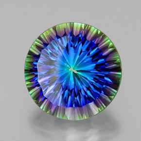 18.50カラットの天然トップレインボーミスティッククォーツ、ラウンドカット、VVS-VS