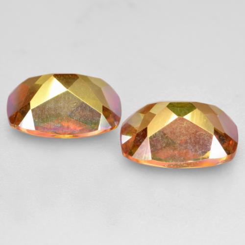 3.72カラットの天然マルチカラーミスティッククォーツ（9.1×7.1 mm・クッションカット）