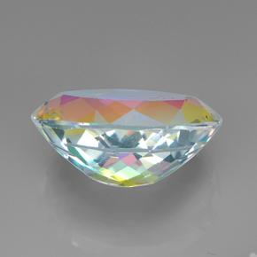 7.50カラットの天然マルチカラーミスティッククォーツ（14.1×10.1 mm・オーバルカット）