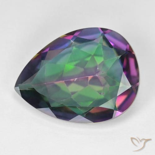 11.22ct 天然 マルチカラー ミスティッククォーツ, 洋梨の形, VVS-VS