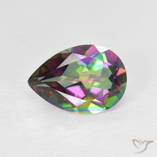 1.78ct 天然 マルチカラー ミスティッククォーツ, 洋梨の形, VVS-VS