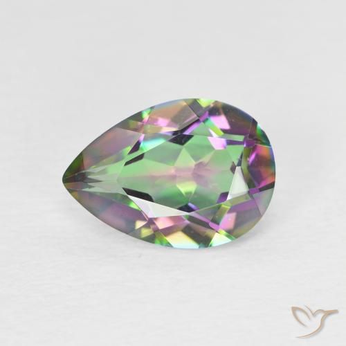 1.75ct 天然 マルチカラー ミスティッククォーツ, 洋梨の形, VVS-VS