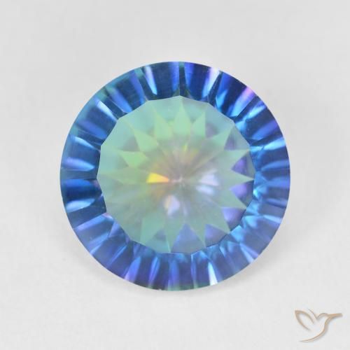 5.08ct 天然 マルチカラー ミスティッククォーツ, ラウンド, VVS-VS