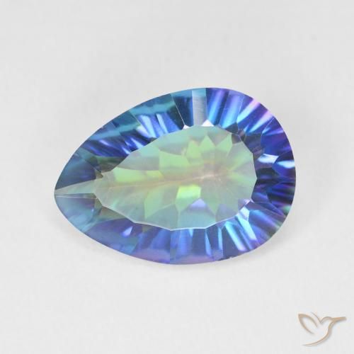 4.36ct 天然 マルチカラー ミスティッククォーツ, 洋梨の形, VVS-VS