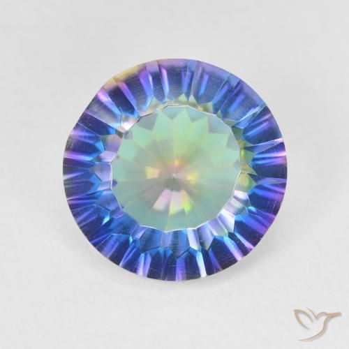 5.13ct 天然 マルチカラー ミスティッククォーツ, ラウンド, VVS-VS