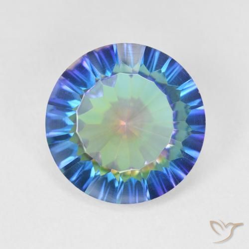 4.88ct 天然 マルチカラー ミスティッククォーツ, ラウンド, VVS-VS
