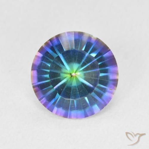 1.59ct 天然 マルチカラー ミスティッククォーツ, ラウンド, VVS