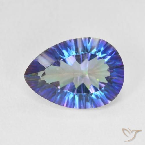 4.94ct 天然 マルチカラー ミスティッククォーツ, 洋梨の形, VS