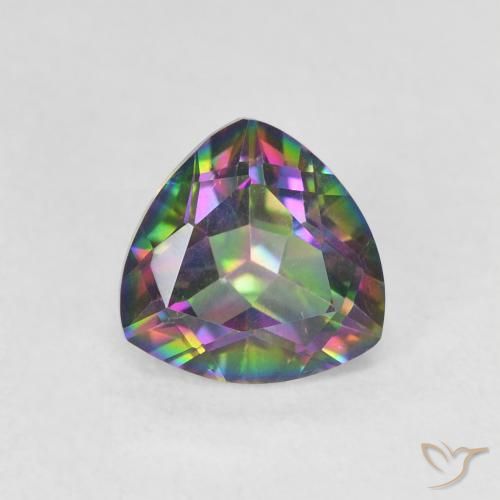 1.11ct 天然 マルチカラー ミスティッククォーツ, トリリオン, VVS