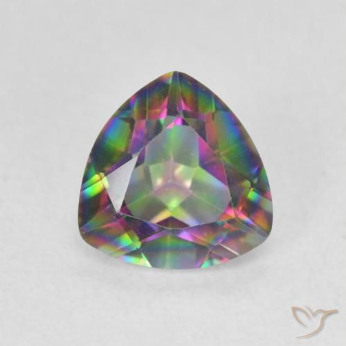 1.04ct 天然 マルチカラー ミスティッククォーツ, トリリオン, VVS
