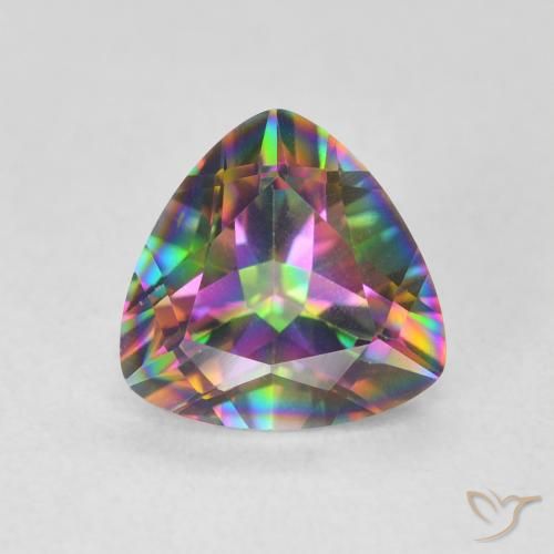1.62ct 天然 マルチカラー ミスティッククォーツ, トリリオン, VVS