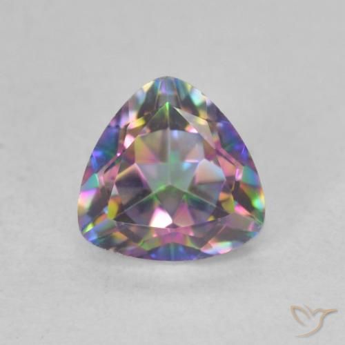 0.77ct 天然 マルチカラー ミスティッククォーツ, トリリオン, VVS-VS