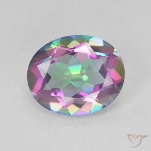 3.08ct 天然 マルチカラー ミスティッククォーツ, 楕円形, VVS-VS