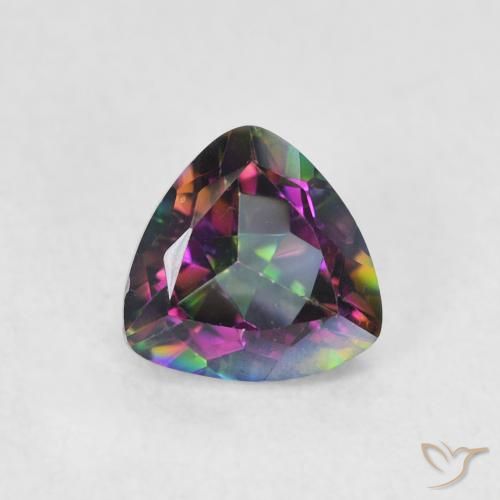 0.75ct 天然 マルチカラー ミスティッククォーツ, トリリオン, VVS