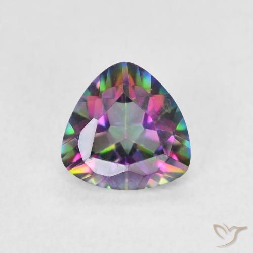 0.64ct 天然 マルチカラー ミスティッククォーツ, トリリオン, VVS