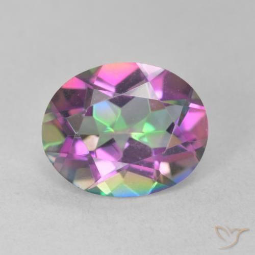 3.15ct 天然 マルチカラー ミスティッククォーツ, 楕円形, VVS