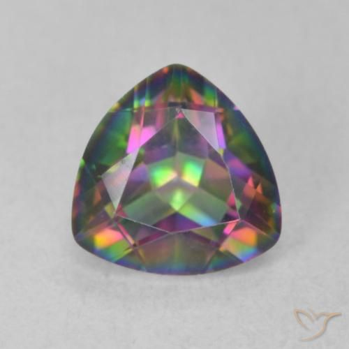 1.12ct 天然 マルチカラー ミスティッククォーツ, トリリオン, VVS