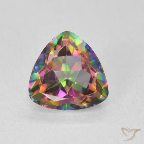 0.70ct 天然 マルチカラー ミスティッククォーツ, トリリオン, VS
