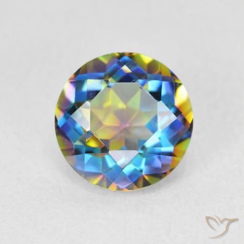 1.99ct 天然 マルチカラー ミスティッククォーツ, ラウンド, VVS-VS