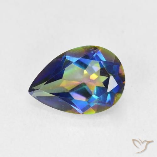 1.83ct 天然 マルチカラー ミスティッククォーツ, 洋梨の形, VVS-VS
