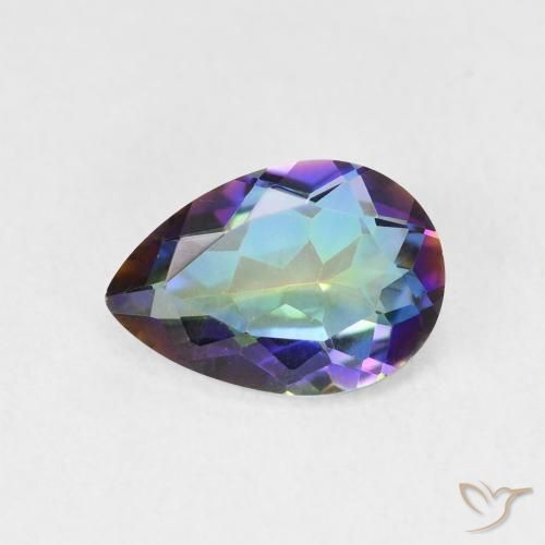 1.72ct 天然 マルチカラー ミスティッククォーツ, 洋梨の形, VVS-VS