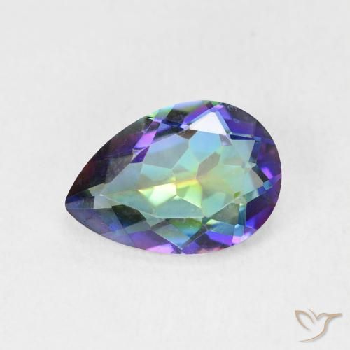 1.72ct 天然 マルチカラー ミスティッククォーツ, 洋梨の形, VVS-VS
