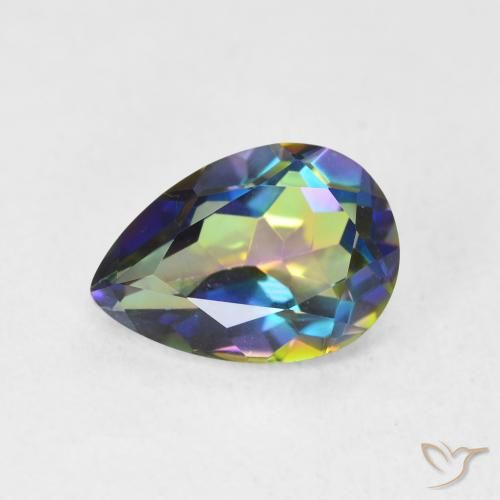 1.92ct 天然 マルチカラー ミスティッククォーツ, 洋梨の形, VVS-VS