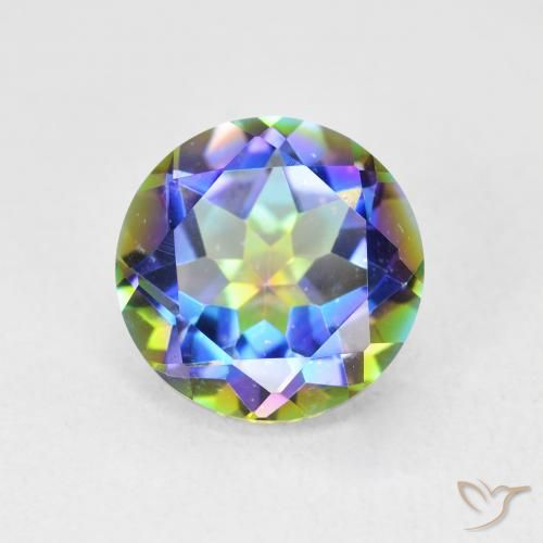 3.56ct 天然 マルチカラー ミスティッククォーツ, ラウンド, VVS-VS