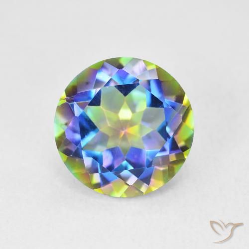 3.52ct 天然 マルチカラー ミスティッククォーツ, ラウンド, VVS-VS