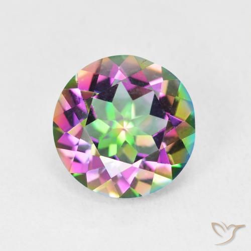3.34ct 天然 マルチカラー ミスティッククォーツ, ラウンド, VVS-VS