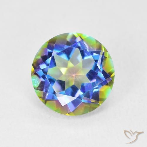 3.56ct 天然 マルチカラー ミスティッククォーツ, ラウンド, VVS-VS