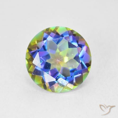 3.51ct 天然 マルチカラー ミスティッククォーツ, ラウンド, VVS-VS