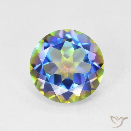3.47ct 天然 マルチカラー ミスティッククォーツ, ラウンド, VVS-VS